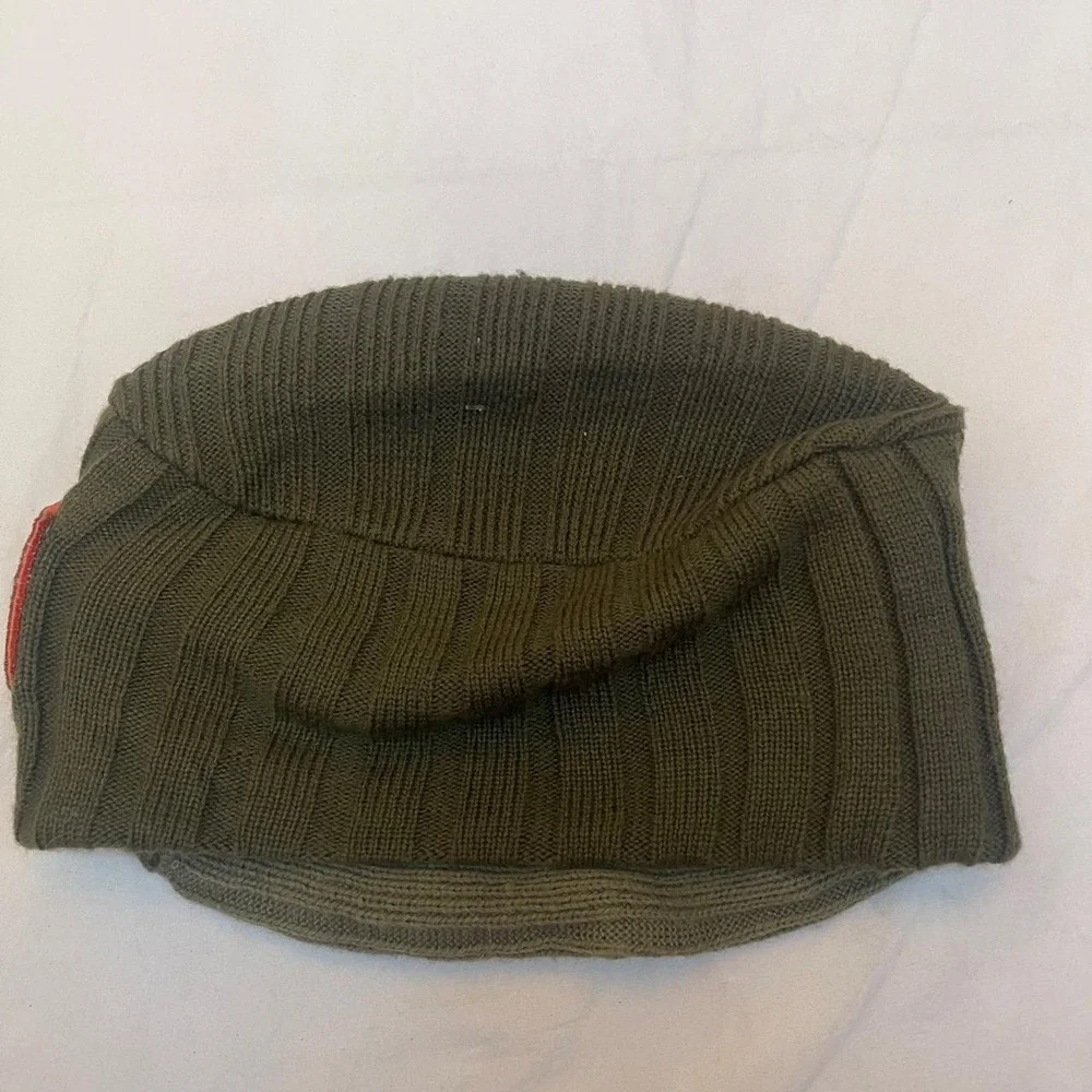 Renuar men's olive green wool knit beanie
